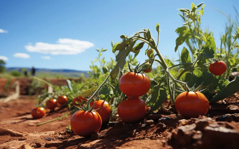 pomidory na stole hd 8k papier scienny obraz fotograficzny